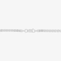 Mens Sterling Silver 8 1/2 Inch Solid Box Chain Bracelet