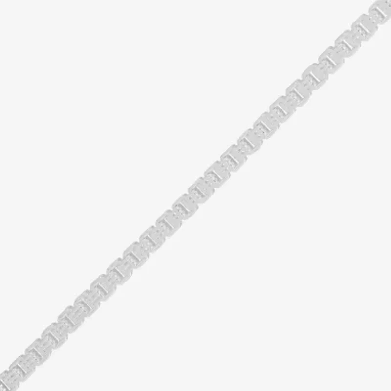 Mens Sterling Silver 8 1/2 Inch Solid Box Chain Bracelet