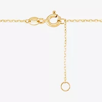 Limited Quantities! Womens 10K Gold 10 Inch Hollow Cable Moon Ankle Bracelet