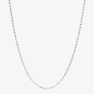 Limited Quantities! Womens 14K White Gold 18 Inch Paperclip Chain Necklace