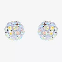 Limited Quantities! Crystal 10K Gold 4.8mm Ball Stud Earrings