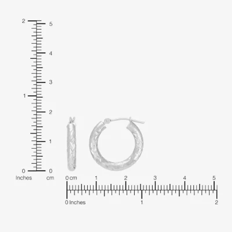 Limited Quantities! Womens 14K White Gold 20mm Hoop Earrings