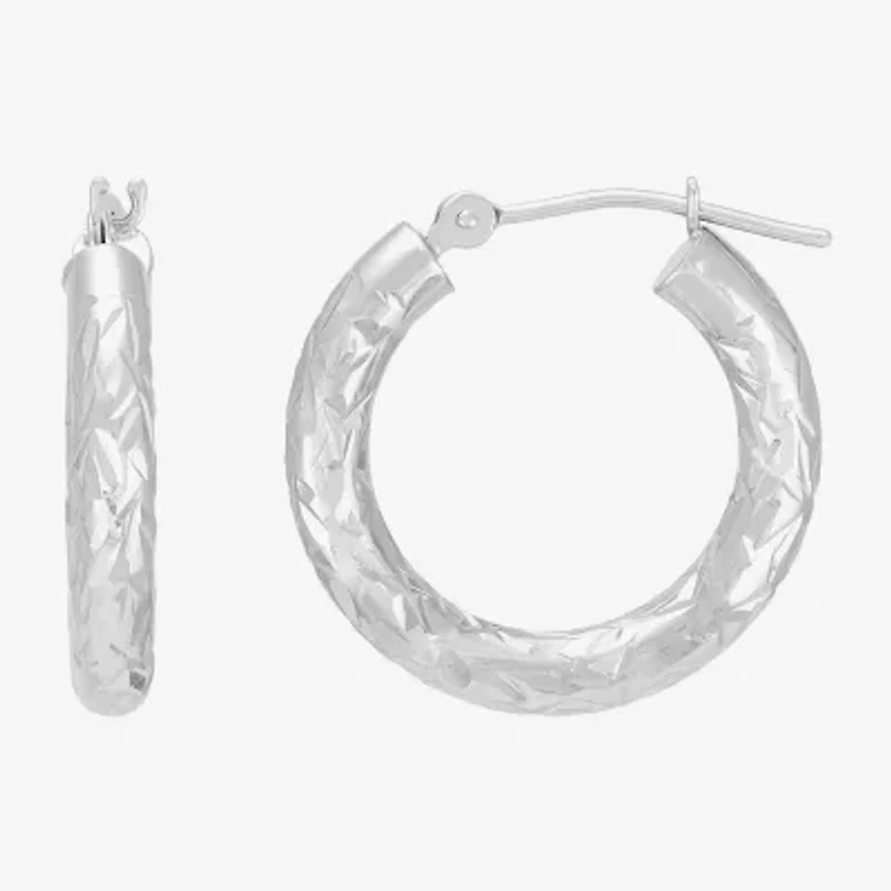 Limited Quantities! Womens 14K White Gold 20mm Hoop Earrings