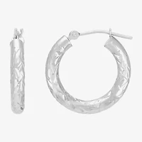 Limited Quantities! Womens 14K White Gold 20mm Hoop Earrings