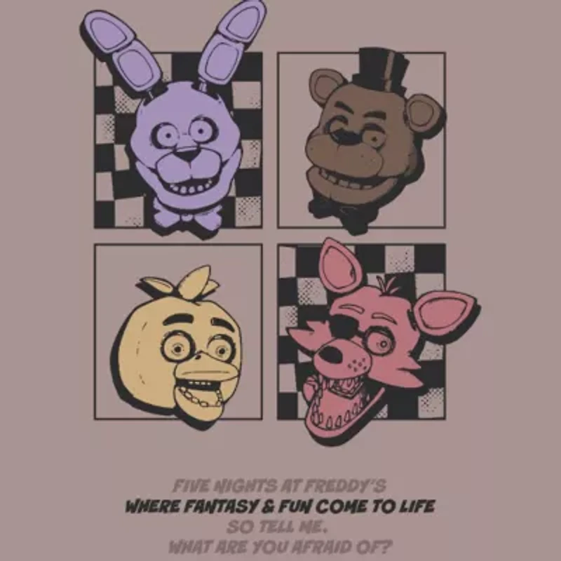 Little & Big Kid Boys Crew Neck Short Sleeve Oversized Five Nights at Freddys Graphic T-Shirt