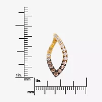 Levian Corp Le Vian Womens 7/8 CT. T.W. Natural Champagne Diamond 14K Gold Hoop Earrings