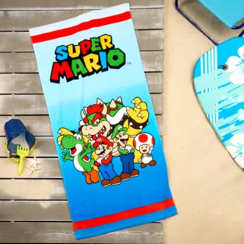 Super Mario Bowser Blues Beach Towel