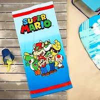Super Mario Bowser Blues Beach Towel