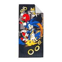 Sonic the Hedgehog Sparking Rings Beach Towel