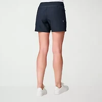 Free Country Womens Mid Rise Moisture Wicking Hybrid Short