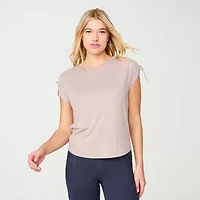 Free Country Womens Crew Neck Short Sleeve Stretch Fabric Active T-Shirt