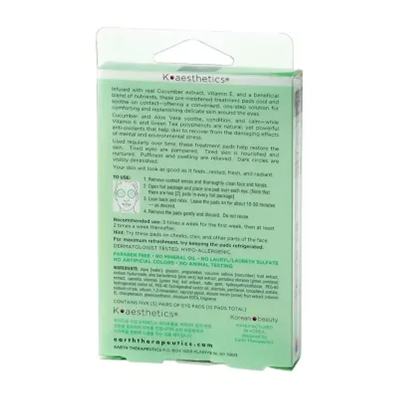 Earth Therapeutics Recover-E Cucumber Eye Pads - 5 Pairs