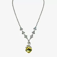 Bijoux Bar Gold Tone Womens Yellow 18 Inch Statement Necklace