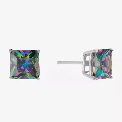 Sparkle Allure Multi Color Cubic Zirconia 9mm Stud Earrings