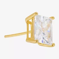 Sparkle Allure Cubic Zirconia 14K Gold Over Brass 8mm Square Stud Earrings