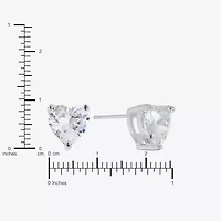 Sparkle Allure Cubic Zirconia 8mm Heart Stud Earrings