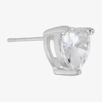 Sparkle Allure Cubic Zirconia 8mm Heart Stud Earrings