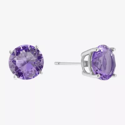 Sparkle Allure Purple Cubic Zirconia 9mm Stud Earrings