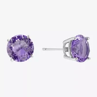 Sparkle Allure Purple Cubic Zirconia 9mm Stud Earrings