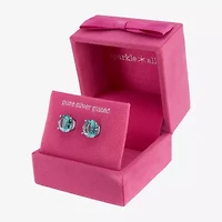 Sparkle Allure Cubic Zirconia 9mm Round Stud Earrings