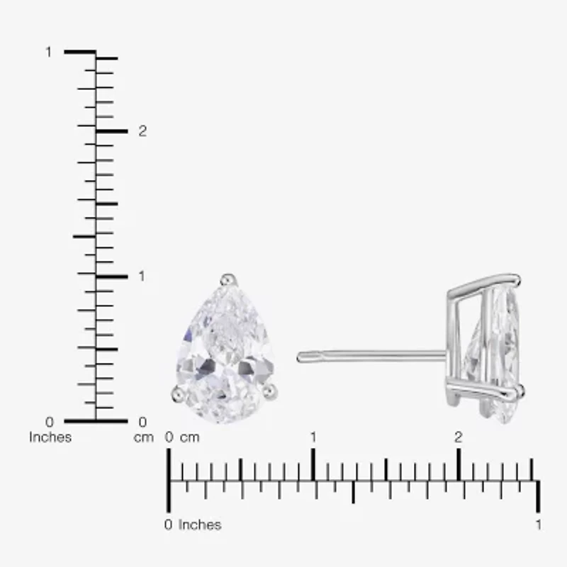 Sparkle Allure Cubic Zirconia 10mm Pear Stud Earrings
