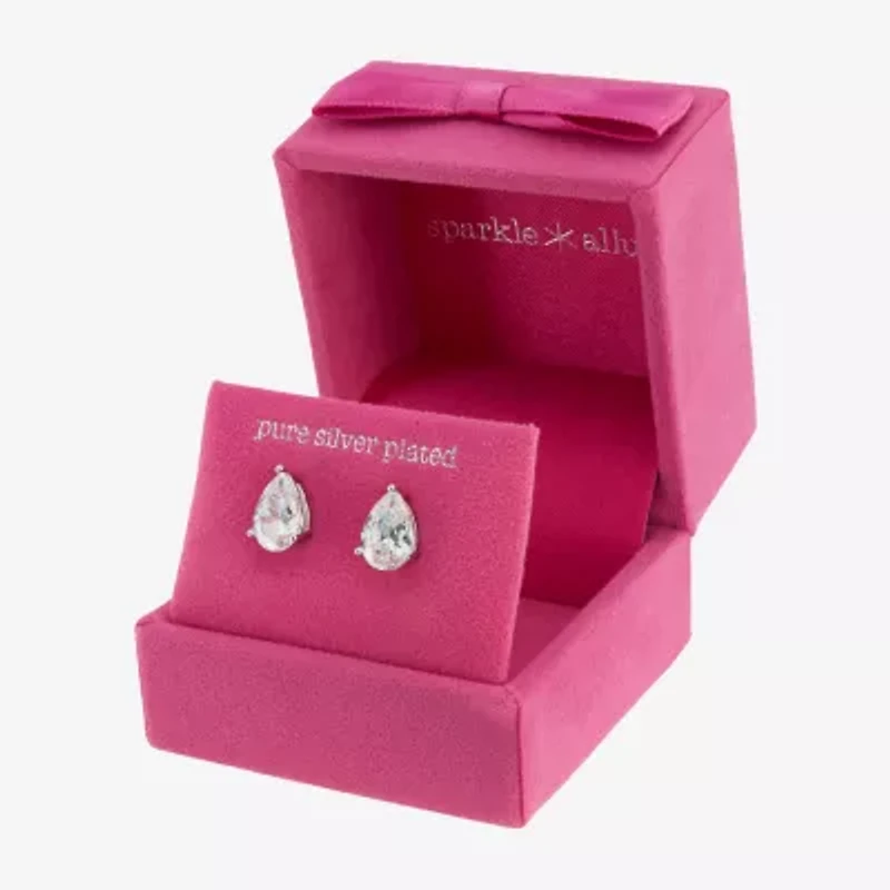 Sparkle Allure Cubic Zirconia 10mm Pear Stud Earrings