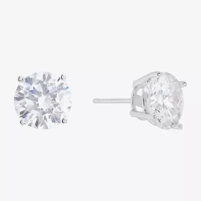 Sparkle Allure Cubic Zirconia 9mm Round Stud Earrings