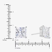 Sparkle Allure Cubic Zirconia 8mm Square Stud Earrings
