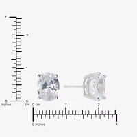 Sparkle Allure Cubic Zirconia 9mm Oval Stud Earrings