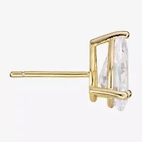 Sparkle Allure Cubic Zirconia 14K Gold Over Brass 10mm Pear Stud Earrings