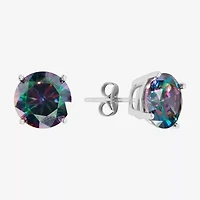 Sparkle Allure Multi Color Cubic Zirconia 8mm Round Stud Earrings