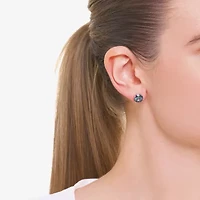 Sparkle Allure Multi Color Cubic Zirconia 8mm Round Stud Earrings