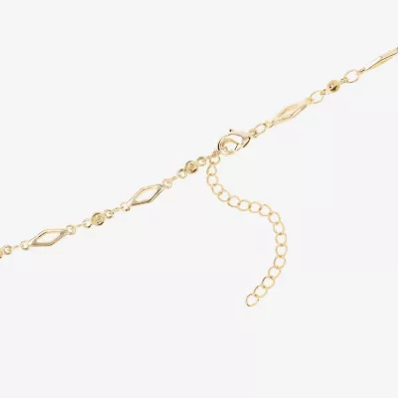 Silver Reflections Womens 14K Gold Over Brass 16 Inch Fashion Chain Necklace