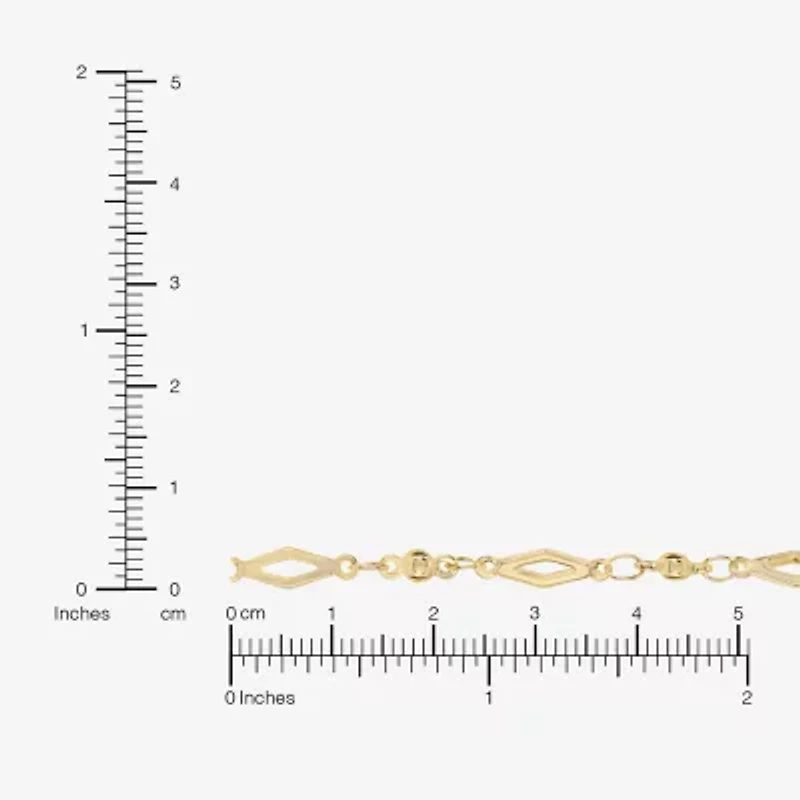 Silver Reflections Womens 14K Gold Over Brass 16 Inch Fashion Chain Necklace