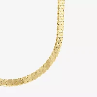 Silver Reflections Womens 14K Gold Over Brass 16 Inch Herringbone Chain Necklace