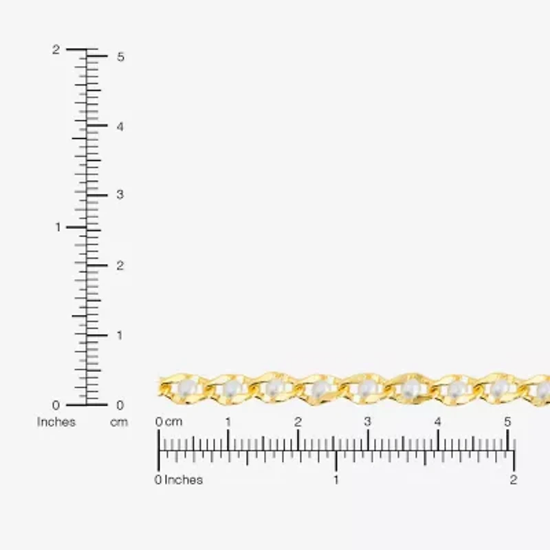 Silver Reflections Womens 14K Gold Over Brass 18 Inch Link Chain Necklace