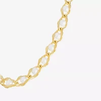 Silver Reflections Womens 14K Gold Over Brass 18 Inch Link Chain Necklace