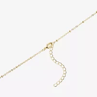 Silver Reflections Turtle Womens Crystal 14K Gold Over Brass 16 Inch Pendant Necklace