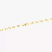 Silver Reflections Womens 14K Gold Over Brass 18 Inch Link Chain Necklace