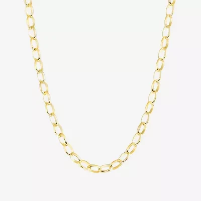 Silver Reflections Womens 14K Gold Over Brass 18 Inch Link Chain Necklace