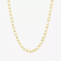 Silver Reflections Womens 14K Gold Over Brass 18 Inch Link Chain Necklace