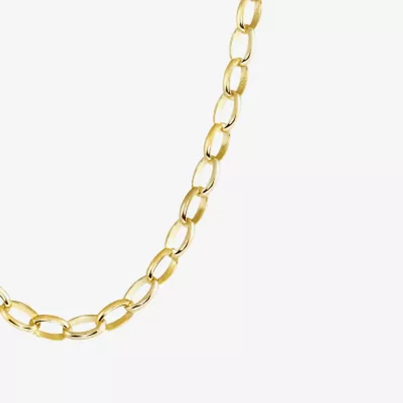 Silver Reflections Womens 14K Gold Over Brass 18 Inch Link Chain Necklace