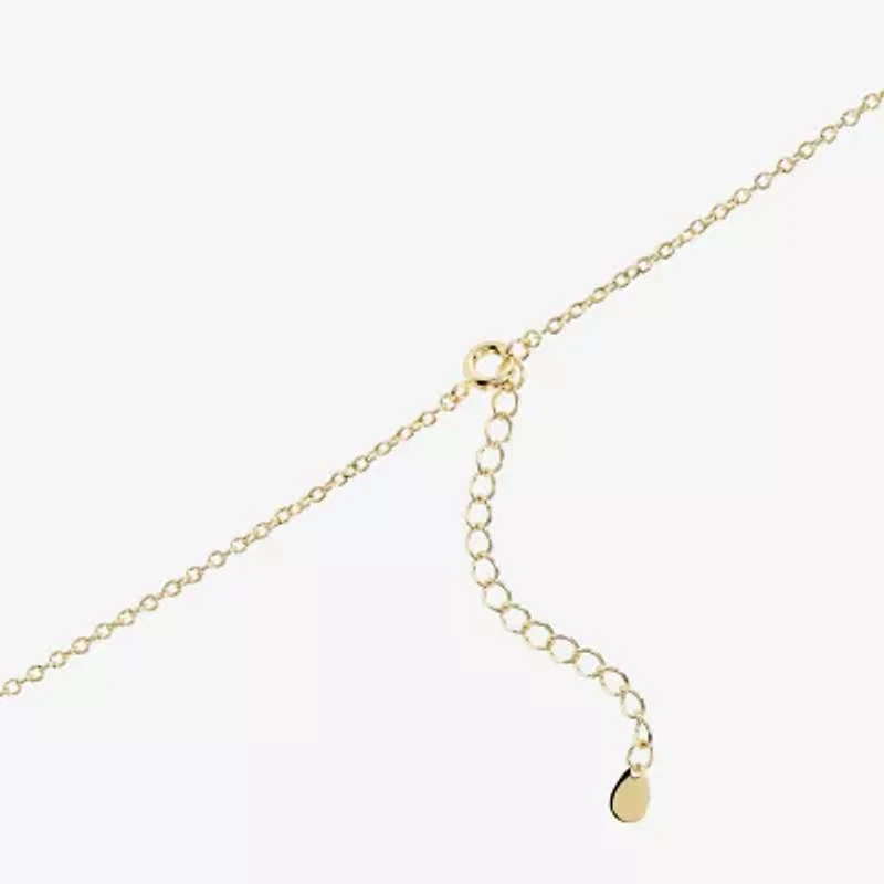 Silver Reflections Womens 14K Gold Over Brass 16 Inch Pendant Necklace