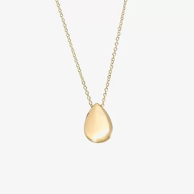 Silver Reflections Womens 14K Gold Over Brass 16 Inch Pendant Necklace