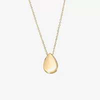 Silver Reflections Womens 14K Gold Over Brass 16 Inch Pendant Necklace