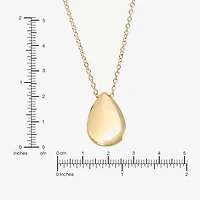 Silver Reflections Womens 14K Gold Over Brass 16 Inch Pendant Necklace