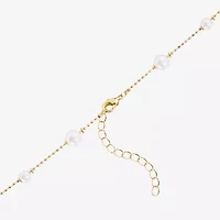 Silver Reflections Womens 14K Gold Over Brass 16 Inch Bead Chain Necklace