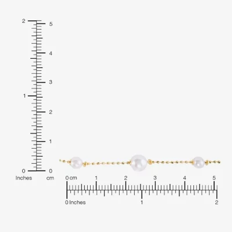 Silver Reflections Womens 14K Gold Over Brass 16 Inch Bead Chain Necklace