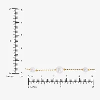 Silver Reflections Womens 14K Gold Over Brass 16 Inch Bead Chain Necklace