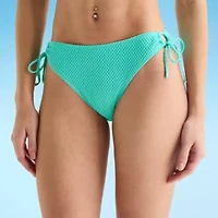Arizona Womens Lined Textured Juniors Hipster Bikini Swimsuit Bottom